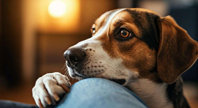 Pourquoi mon chien me donne des coups de pattes : explication et solutions