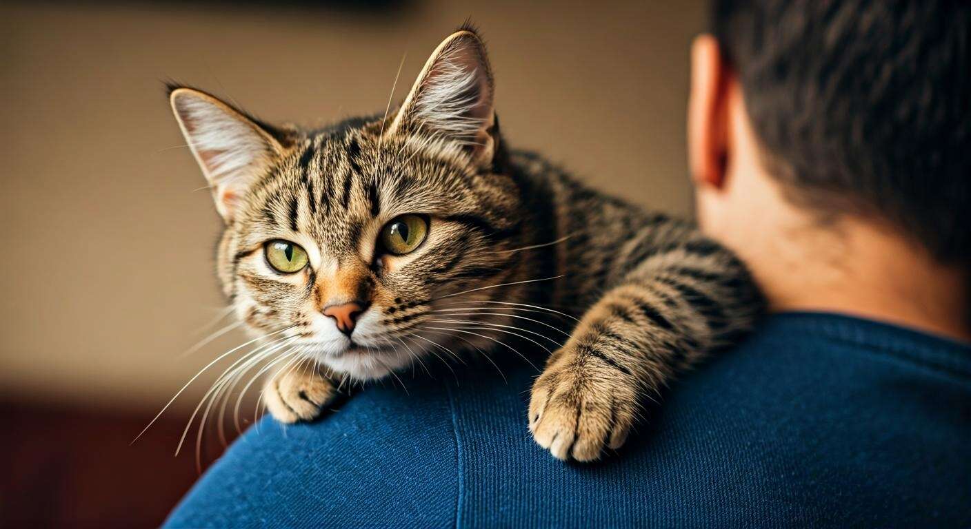 Pourquoi mon chat monte-t-il sur mon dos : explications et solutions