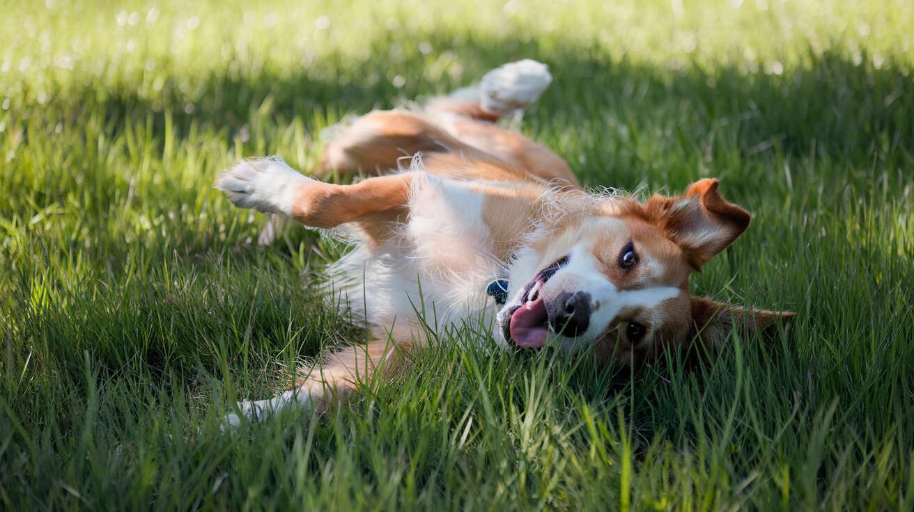 Pourquoi mon chien se roule dans l’herbe : les raisons étranges expliquées
