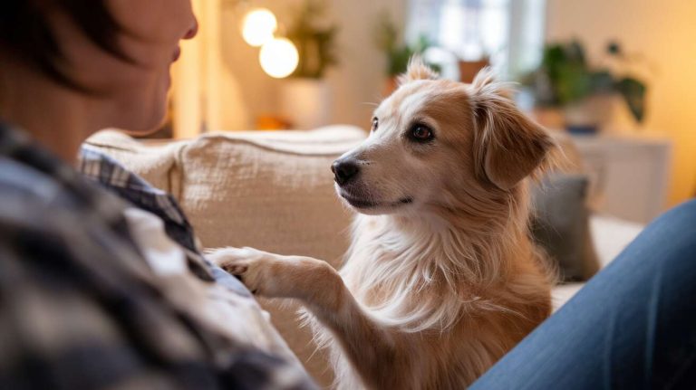 Pourquoi mon chien pose-t-il sa patte sur moi ?