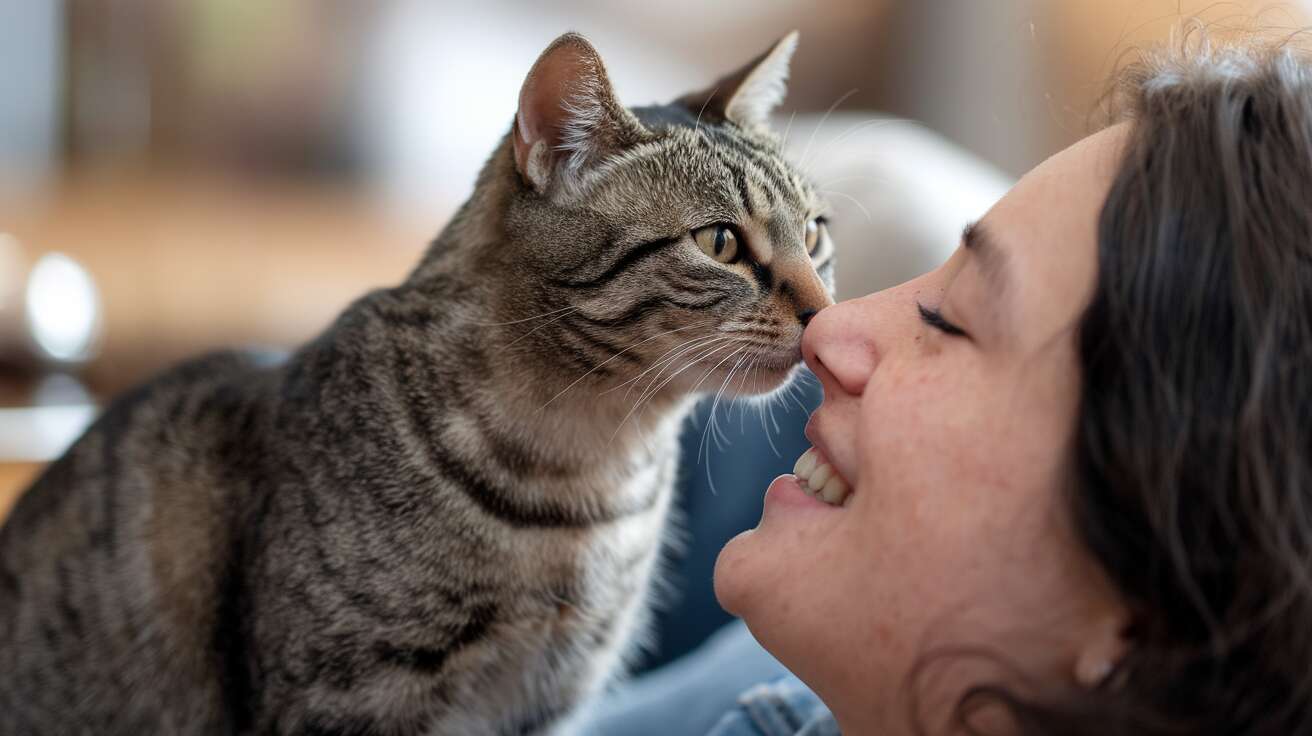 Pourquoi mon chat me mord-il le nez ? astuces et conseils