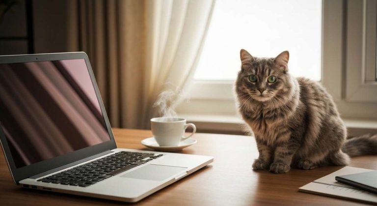 Mais pourquoi votre chat vient-il toujours sur votre ordinateur quand vous télétravaillez ?