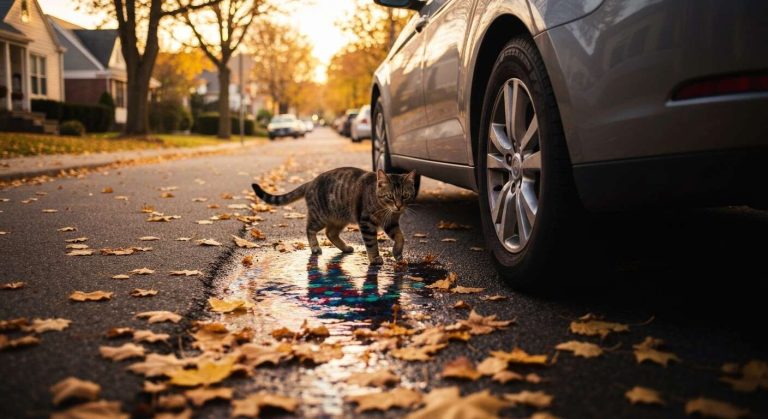 L'antigel qui fuit des voitures est un poison au goût sucré qui attire les chats, la vigilance est maximale cet automne