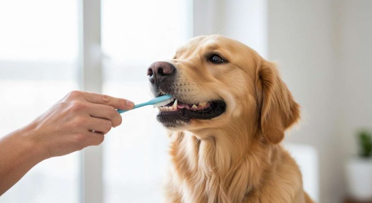 Le secret pour un brossage de dents efficace chez le chien, et éviter le détartrage coûteux chez le vétérinaire