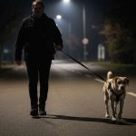 Ceux qui promènent leur chien la nuit sans collier lumineux ou réfléchissant s'exposent à un risque d'accident mortel