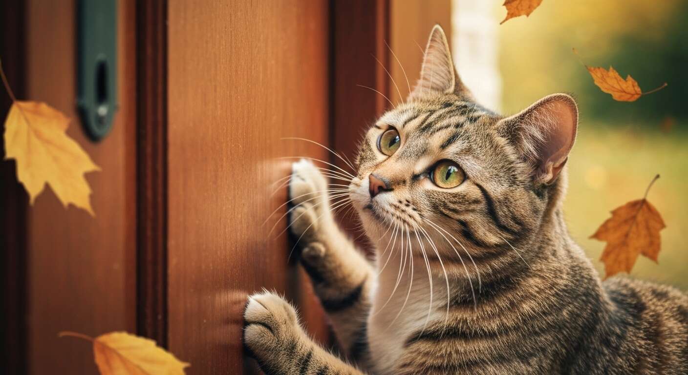 Mon chat gratte toujours à la porte en octobre : comprendre ce rituel