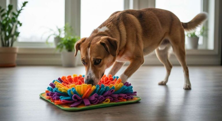 L'astuce du "snuffle mat" ou tapis de fouille : le jeu d'intelligence parfait pour stimuler votre chien à l'intérieur