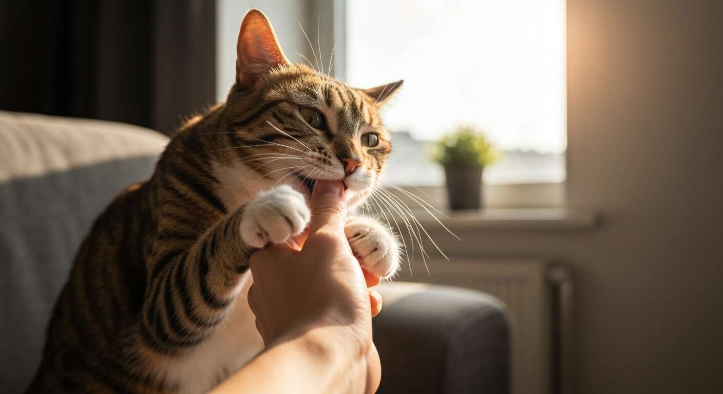 Si votre chat vous mordille gentiment la main, il essaie de vous communiquer une information très importante