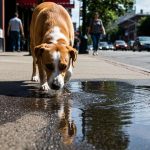 Ne laissez jamais votre chien boire l'eau des flaques en ville, elle est souvent contaminée par des produits chimiques