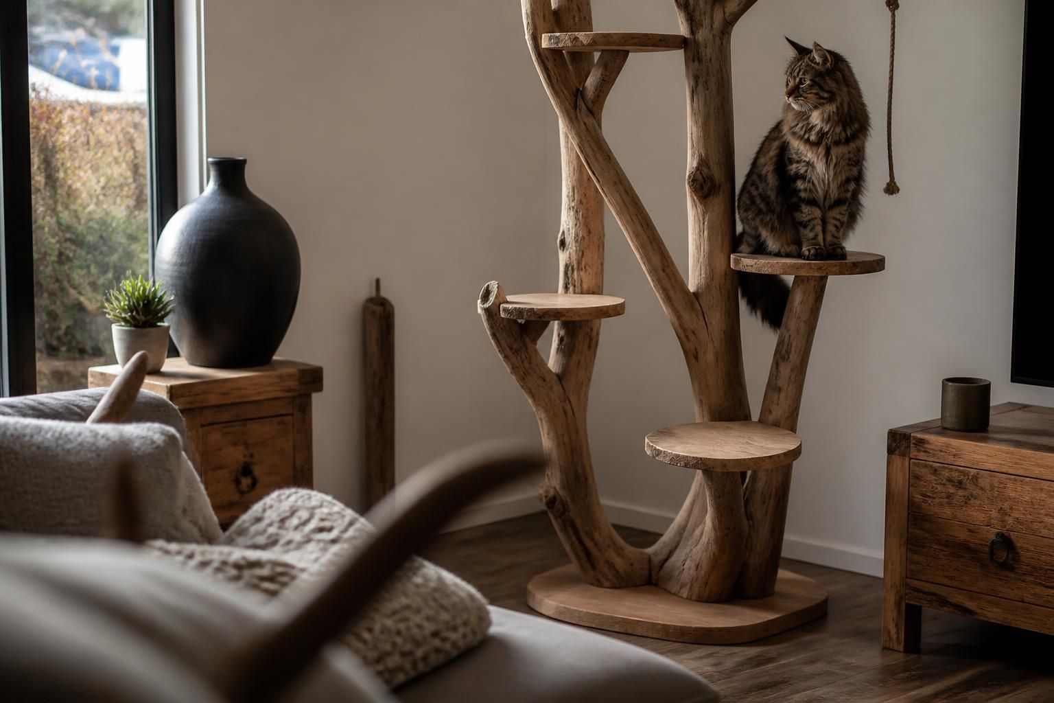Arbre à chat en bois flotté : guide d'achat 2026